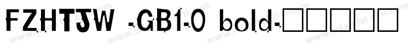 FZHTJW -GB1-0 bold字体转换